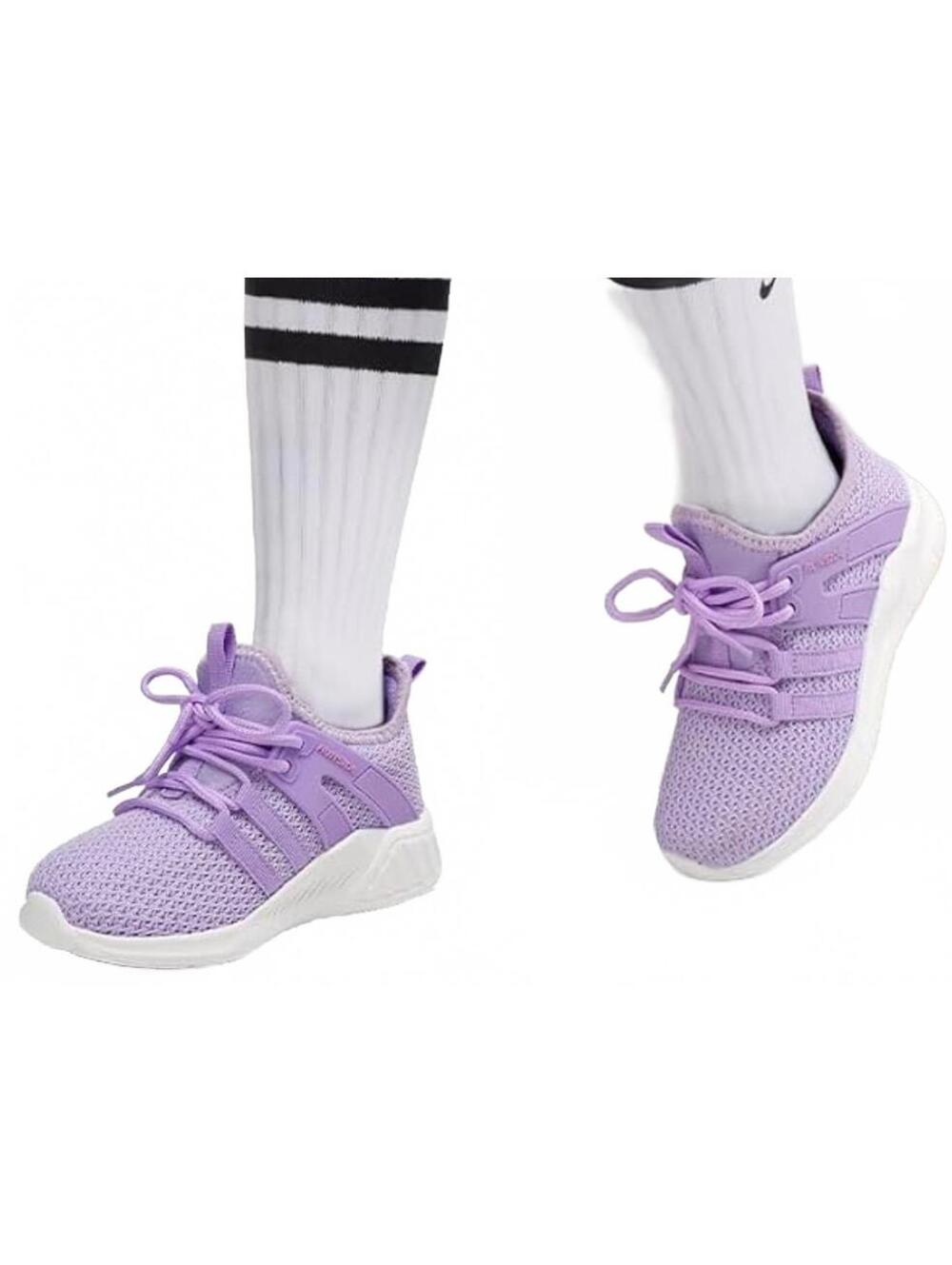 Runside Girl’s Lightweight Purple Mesh Athletic Sneakers